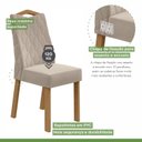 Ver mais imagens de Conjunto Sala de Jantar 8 Lugares Quadrada Tampo Vidro/MDF Mesa Nevada e Cadeiras Vênus