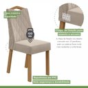 Ver mais imagens de Conjunto Mesa 130cm Nevada com Vidro Plus com 8 Cadeiras Venus Bege Amêndoa Clean/Off White/Creme