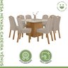 Conjunto Sala de Jantar 8 Lugares Quadrada Tampo Vidro/MDF Mesa Nevada e Cadeiras Vênus - 2