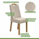 Ver imagem 7 de Conjunto Mesa 130cm Nevada com Vidro Plus com 8 Cadeiras Venus Bege Amêndoa Clean/Off White/Bege