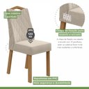 Ver mais imagens de Conjunto Mesa 130cm Nevada com Vidro Plus com 8 Cadeiras Venus Bege Amêndoa Clean/Off White/Bege