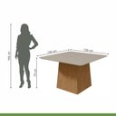 Ver imagem 3 de Conjunto Mesa 130cm Nevada com Vidro Plus com 8 Cadeiras Venus Bege Amêndoa Clean/Off White/Bege