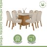Conjunto Sala de Jantar 8 Lugares Quadrada Tampo Vidro/MDF Mesa Nevada e Cadeiras Vênus - 15