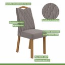 Ver imagem 7 de Conjunto Sala de Jantar 8 Lugares Quadrada Tampo Vidro/MDF Mesa Nevada e Cadeiras Vênus