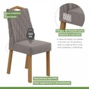 Ver mais imagens de Conjunto Mesa 130cm Nevada com Vidro Plus com 8 Cadeiras Venus Marrom Amêndoa Clean/Off White/Capuccino