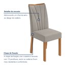 Ver mais imagens de Conjunto Sala de Jantar 6 Lugares Retangular Tampo Vidro/MDF 160cm Mesa Astrid com Cadeiras Apogeu Marrom Amêndoa Clean/Off White/Capuccino