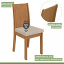 Ver mais imagens de Conjunto Sala de Jantar 6 Lugares Retangular Tampo Vidro/MDF Mesa Astrid com Cadeiras Athenas Marrom Amêndoa Clean/Off White/ Creme