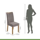 Ver imagem 4 de Conjunto Sala de Jantar 6 Lugares Retangular Tampo Vidro/MDF Mesa e Cadeiras Apogeu