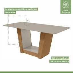 Conjunto Mesa 170cm Apogeu com Vidro e 6 Cadeiras Apogeu - 11