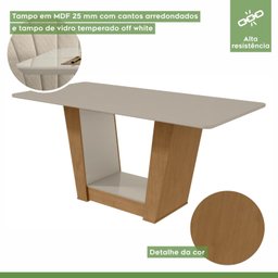 Conjunto Mesa 170cm Apogeu com Vidro e 6 Cadeiras Apogeu - 10