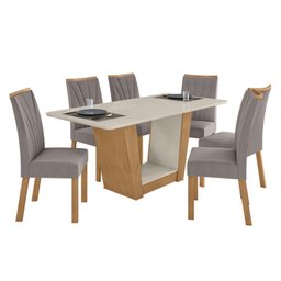 Conjunto Mesa 170cm Apogeu com Vidro e 6 Cadeiras Apogeu - 2