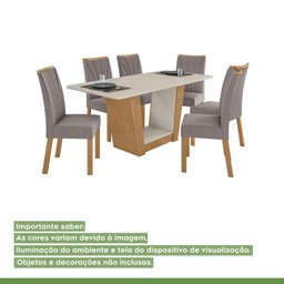 Conjunto Mesa 170cm Apogeu com Vidro e 6 Cadeiras Apogeu - 16