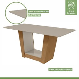 Conjunto Mesa 170cm Apogeu com Vidro e 6 Cadeiras Apogeu - 12