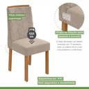 Ver mais imagens de Conjunto Sala de Jantar 6 Lugares Retangular Tampo Vidro/MDF Mesa Apogeu com Cadeiras Astrid