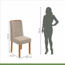 Ver imagem 4 de Conjunto Sala de Jantar 6 Lugares Retangular Tampo Vidro/MDF Mesa Apogeu com Cadeiras Astrid