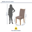 Ver imagem 4 de Conjunto Sala de Jantar 6 Lugares Retangular Tampo Vidro/MDF 170cm Mesa Astrid com Cadeiras Apogeu Bege Amêndoa Clean/Off White/Marrom Claro