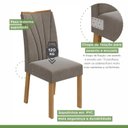 Ver mais imagens de Conjunto Sala de Jantar 6 Lugares Retangular Tampo Vidro/MDF Mesa Astrid com Cadeiras Apogeu