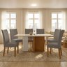 Conjunto Sala de Jantar 6 Lugares Retangular Tampo Vidro/MDF Mesa Astrid com Cadeiras Apogeu - 1