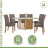 Conjunto Sala de Jantar 6 Lugares Retangular Tampo Vidro/MDF Mesa Astrid com Cadeiras Apogeu - 15