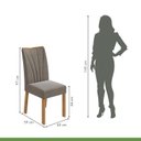 Ver imagem 4 de Conjunto Sala de Jantar 6 Lugares Retangular Tampo Vidro/MDF Mesa Astrid com Cadeiras Apogeu