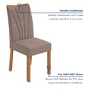 Ver imagem 6 de Conjunto Sala de Jantar 6 Lugares Retangular Tampo Vidro/MDF 170cm Mesa Astrid com Cadeiras Apogeu Bege Amêndoa Clean/Off White/Marrom Claro