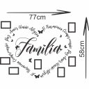Ver imagem 3 de Adesivo de Parede Decorativo Frase Quadro para Foto Família