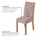 Ver imagem 7 de Conjunto Sala de Jantar 6 Lugares Retangular Tampo Vidro/MDF Mesa Astrid com Cadeiras Apogeu Bege Amêndoa Clean/Off White/ Creme