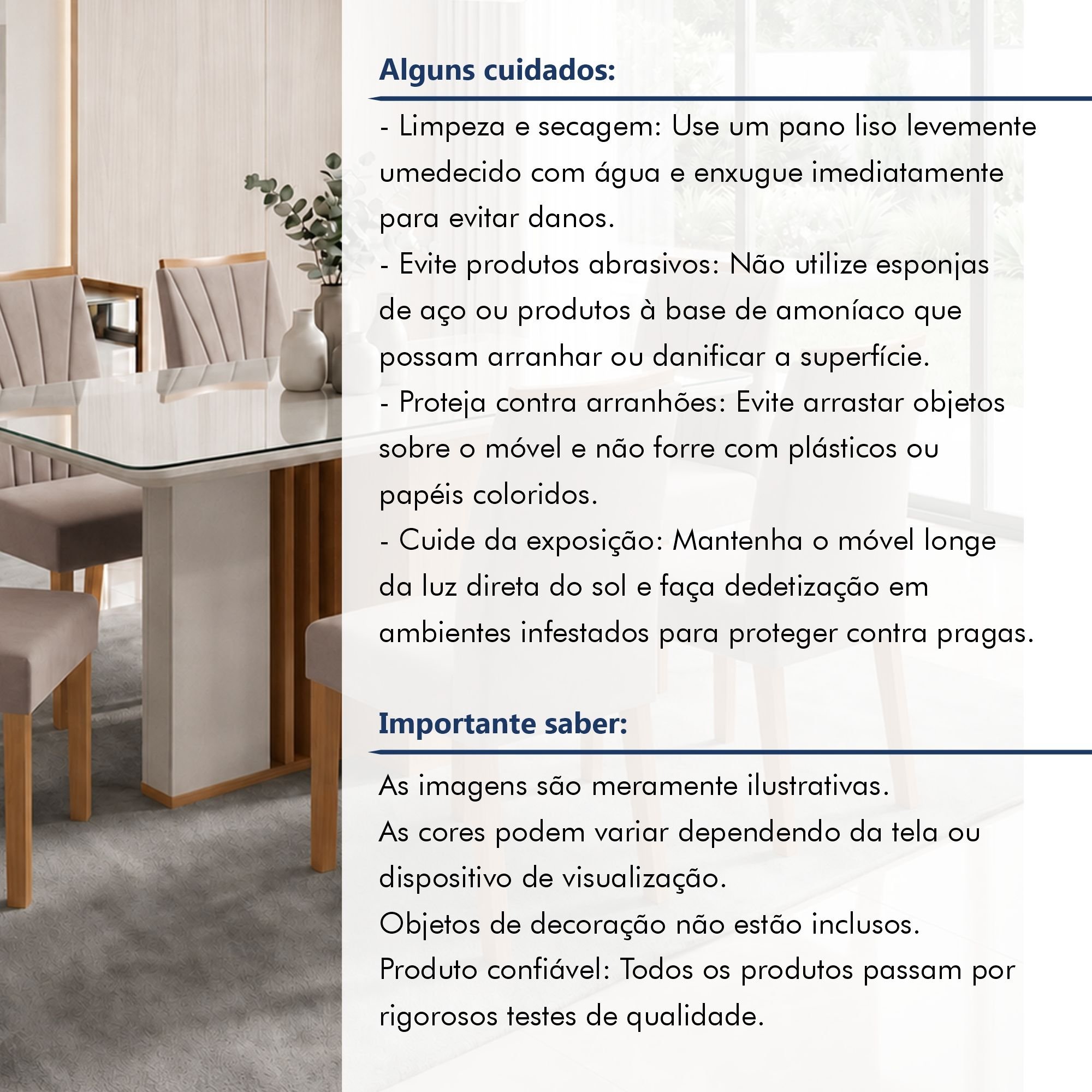 Conjunto Sala de Jantar Mesa 6 Cadeiras Veludo Tampo Vidro 170cm