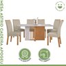 Conjunto Sala de Jantar 6 Lugares Retangular Tampo Vidro/MDF Mesa Astrid com Cadeiras Apogeu - 15