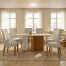 Conjunto Sala de Jantar 6 Lugares Retangular Tampo Vidro/MDF Mesa Astrid com Cadeiras Apogeu - 1