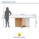 Ver imagem 3 de Conjunto Sala de Jantar 6 Lugares Retangular Tampo Vidro/MDF Mesa Astrid com Cadeiras Apogeu Bege Amêndoa Clean/Off White/ Creme