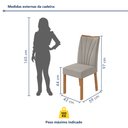 Ver imagem 4 de Conjunto Sala de Jantar 6 Lugares Retangular Tampo Vidro/MDF 170cm Mesa Astrid com Cadeiras Apogeu Marrom Amêndoa Clean/Off White/Capuccino