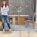 Ver imagem 5 de Conjunto Sala de Jantar 6 Lugares Retangular Tampo Vidro/MDF Mesa Astrid com Cadeiras Apogeu