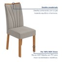 Ver imagem 6 de Conjunto Sala de Jantar 6 Lugares Retangular Tampo Vidro/MDF 170cm Mesa Astrid com Cadeiras Apogeu Marrom Amêndoa Clean/Off White/Capuccino