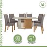 Conjunto Sala de Jantar 6 Lugares Retangular Tampo Vidro/MDF Mesa Astrid com Cadeiras Apogeu - 15