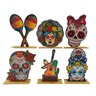Display de Mesa para Festa Caveira Mexicana Feminina Mdf Und Estilo:4 - 1