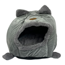 Ver mais imagens de Cama Toca Cabana Pet Almofadada Forma de Cabeça 32x28cm Rosa