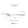 Garfo de Mesa Inox Resistente Elegante Elite 6un - 2
