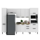 Ver imagem 2 de Cozinha Completa Modulada 100% Mdf Branco 6 Peças Cz3300