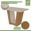 Ver imagem 3 de Conjunto Sala de Jantar 4 Lugares Retangular Tampo Vidro/MDF Mesa e Cadeiras Apogeu Marrom Amêndoa Clean/Off White/ Capuccino