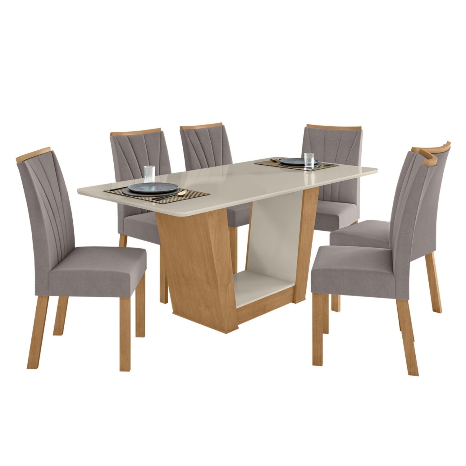 Conjunto Mesa 170cm Apogeu com 6 Cadeiras Apogeu - 2