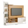 Estante para TV Até 50 Polegadas Cairo 2 Portas Carvalho Dakar/Branco 633 - Soluzione - 3