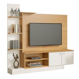 Estante para TV Até 50 Polegadas Cairo 2 Portas Carvalho Dakar/Branco 633 - Soluzione - 2 Estante para TV Até 50 Polegadas Cairo 2 Portas Carvalho Dakar/Branco 633 - Soluzione - 2