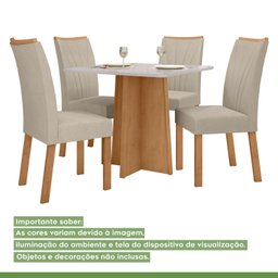 Conjunto Mesa 90cm Celebrare com Vidro e 4 Cadeiras Apogeu - 16