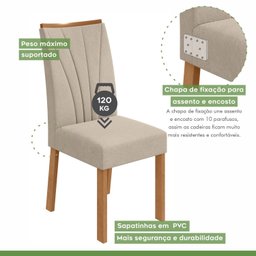 Conjunto Mesa 90cm Celebrare com Vidro e 4 Cadeiras Apogeu - 7
