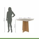 Ver imagem 3 de Conjunto Sala de Jantar 4 Lugares Quadrada Tampo Vidro/MDF Mesa Celebrare com Cadeiras Apogeu Bege Amêndoa Clean/Off White/Bege