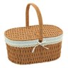 Cesta Piquenique Fibra 38x40x19cm Natural Decorativa Organizador - 1
