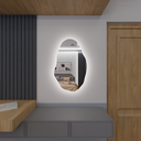 Ver imagem 1 de Espelho Orgânico Decorativo Lapidado com Led 80x50 Cm E05 para Sala, Quarto, Banheiro, 6000k 220v