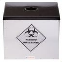 Ver imagem 2 de Porta Coletor para Caixa de Material Perfurocortante Lixeira Inox 7 Litros