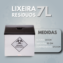 Ver imagem 3 de Porta Coletor para Caixa de Material Perfurocortante Lixeira Inox 7 Litros